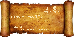 Lidolt Ramón névjegykártya