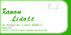 ramon lidolt business card